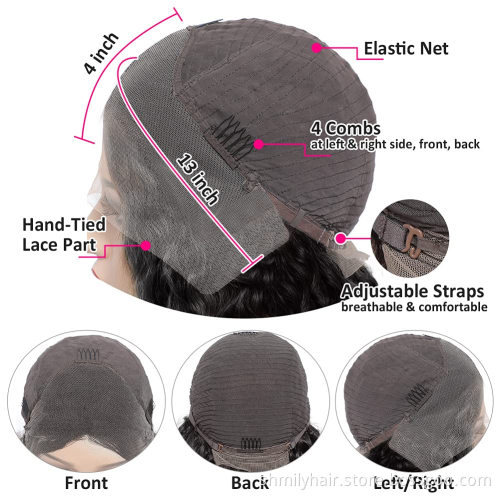Wig Vendors Swiss Lace Frontal Natural Color Raw Unprocessed Brazilian 100% Cuticle Aligned Straight Human Hair Lace front Wig
